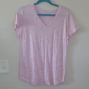 BCG Light Pink V-Neck Short Sleeve Tee